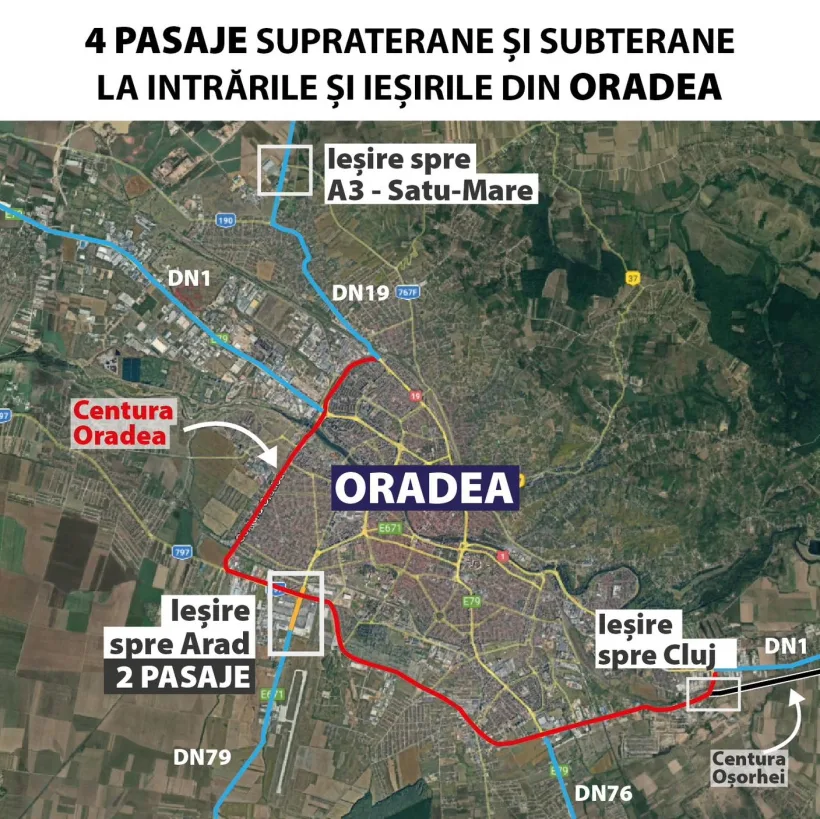 Oradea va avea 4 noi pasaje rutiere