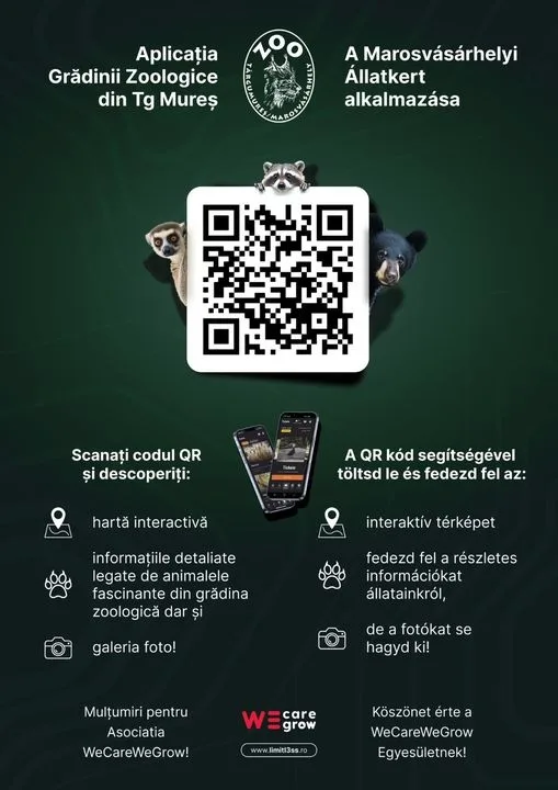 Aplicație mobilă pentru Zoo Târgu Mureș