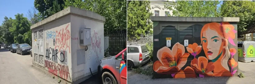 Înainte și După – un colț al orașului, reinterpretat artistic