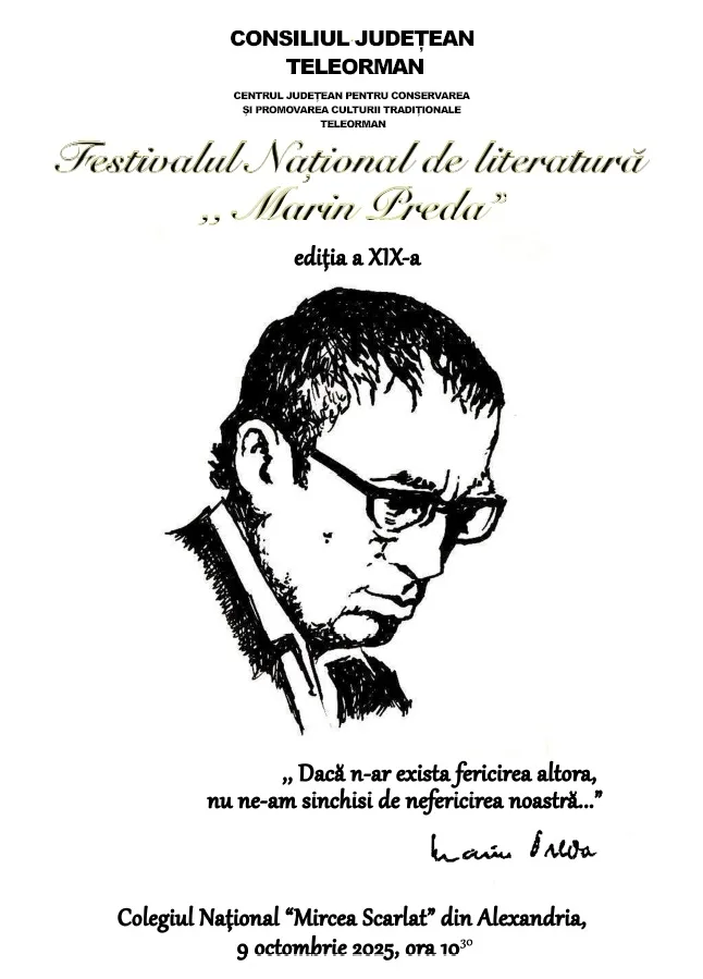 Festivalul Național de Literatură „Marin Preda”, la Alexandria