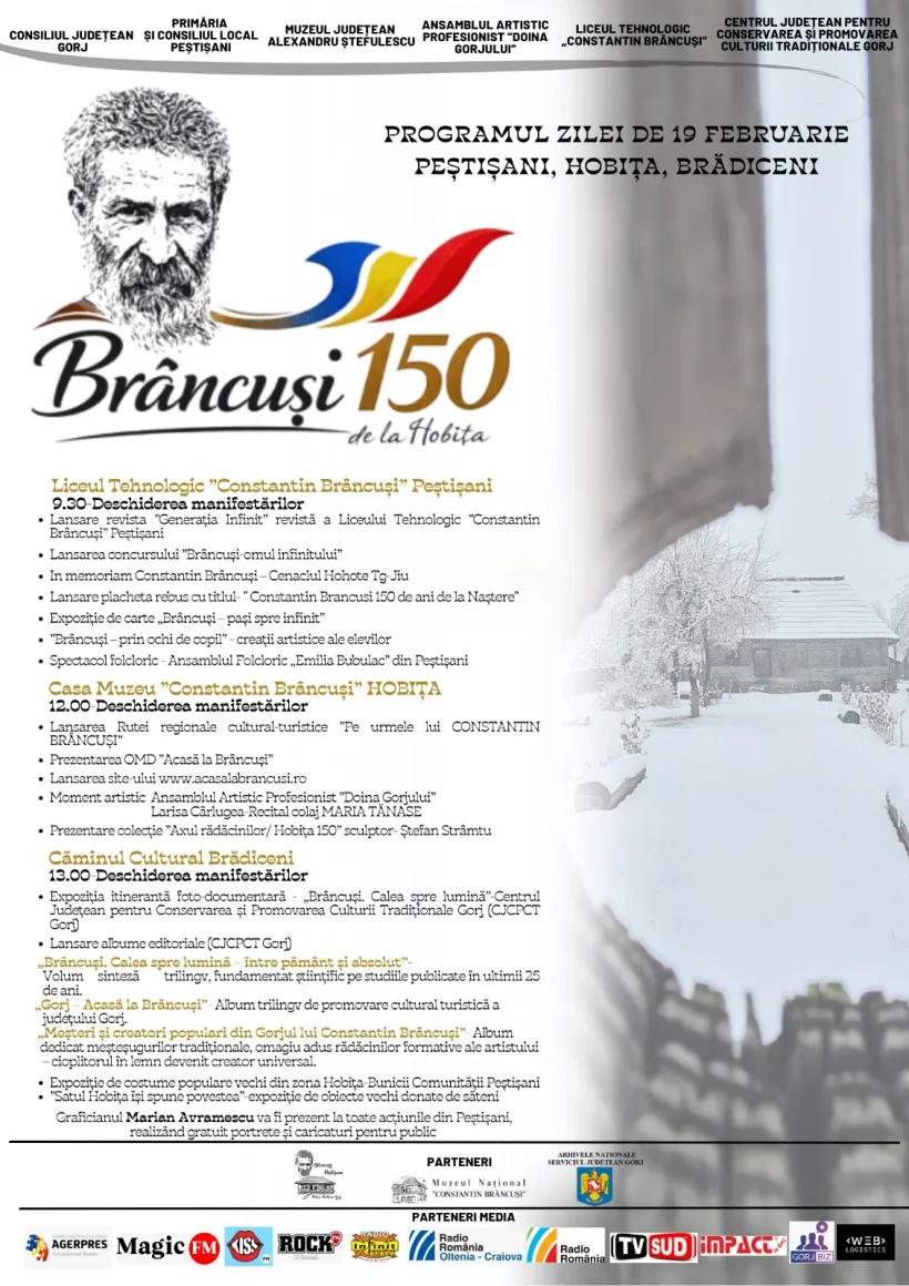 Deschiderea oficială a Anului Național Constantin Brâncuși în Gorj